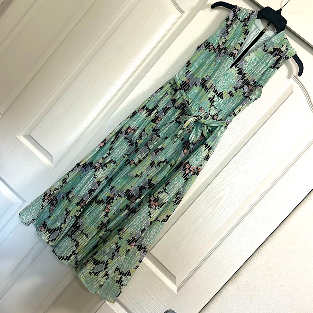 Kate Spade Dahlia Bloom Burnout Midi Dress Size 0